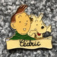 Tintin & Snowy Cedric Badge: Character Metal Lapel Tintin Pin Badge Moulinsart Hergé