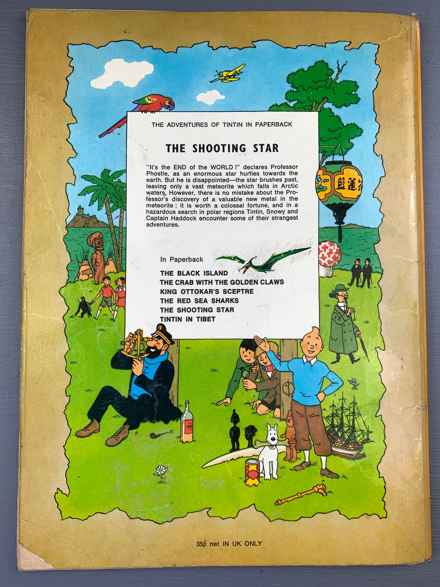 The Shooting Star - Methuen 1972 1st UK Paperback Edition Rare Tintin Book Herge