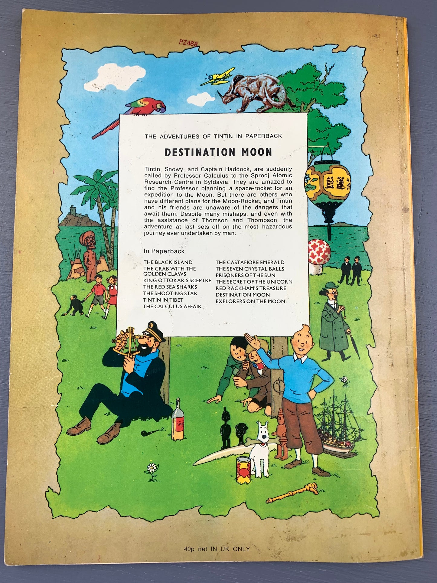 Destination Moon - Tintin Methuen 1st UK Paperback Edition Book 1970s