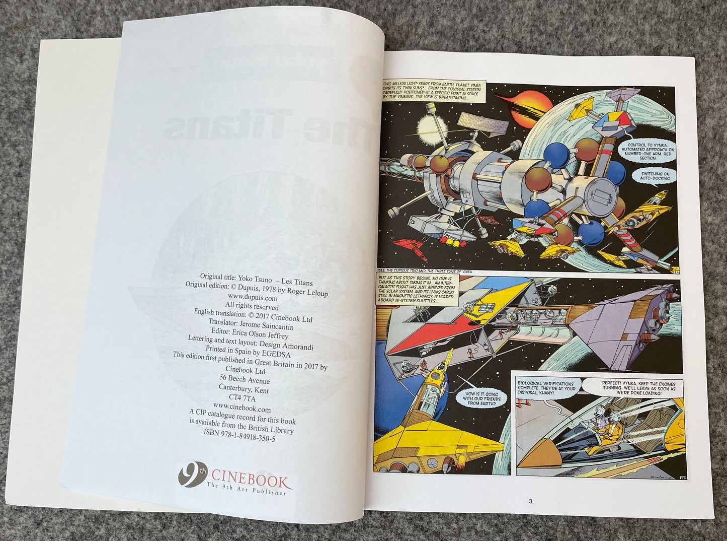 Yoko Tsuno Volume 12 - The Titans  Cinebook Paperback Comic Book by R. Leloup