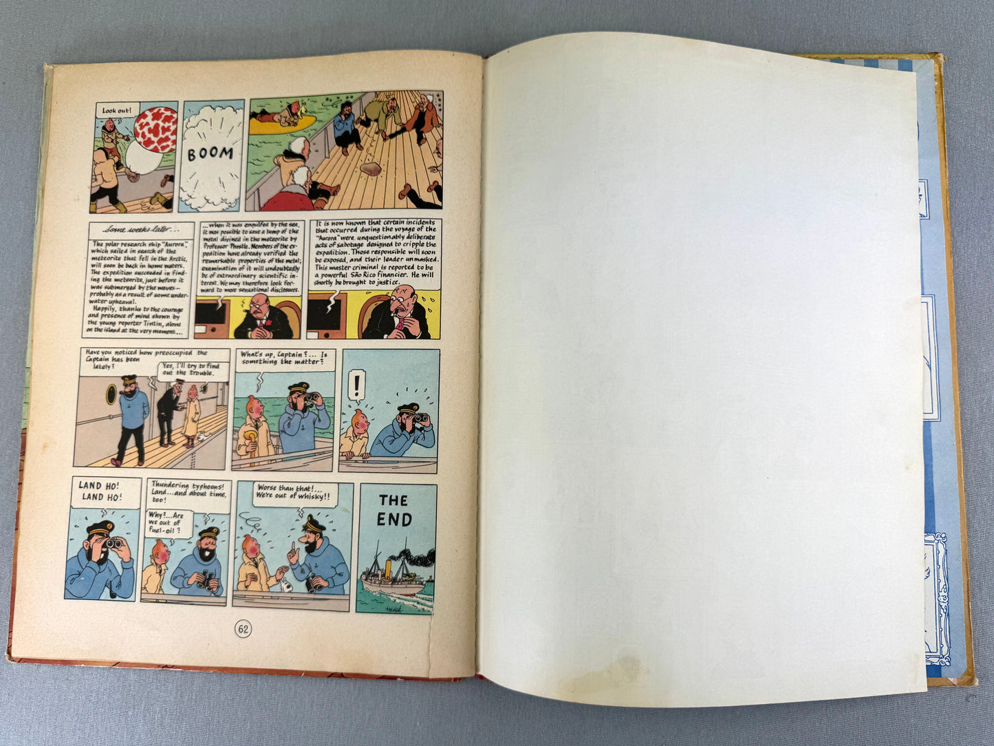 The Shooting Star Methuen UK 2nd Reprint Edition 1965 Hardback Tintin Book Herge