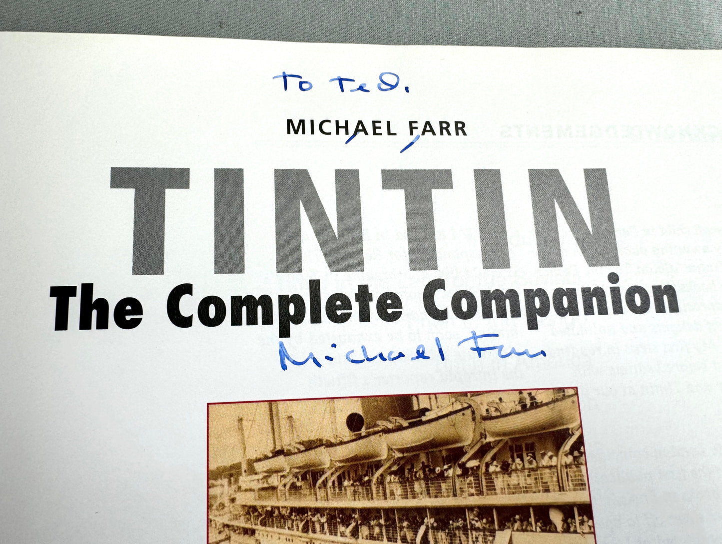 Tintin: The Complete Companion - Signed by Author Michael Farr 1st Edition 2001 HB