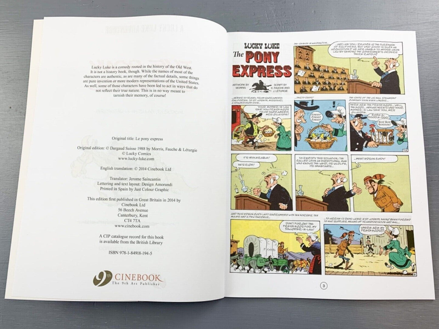 Lucky Luke Volume 46: The Pony Express - Cinebook Paperback UK Comic Book