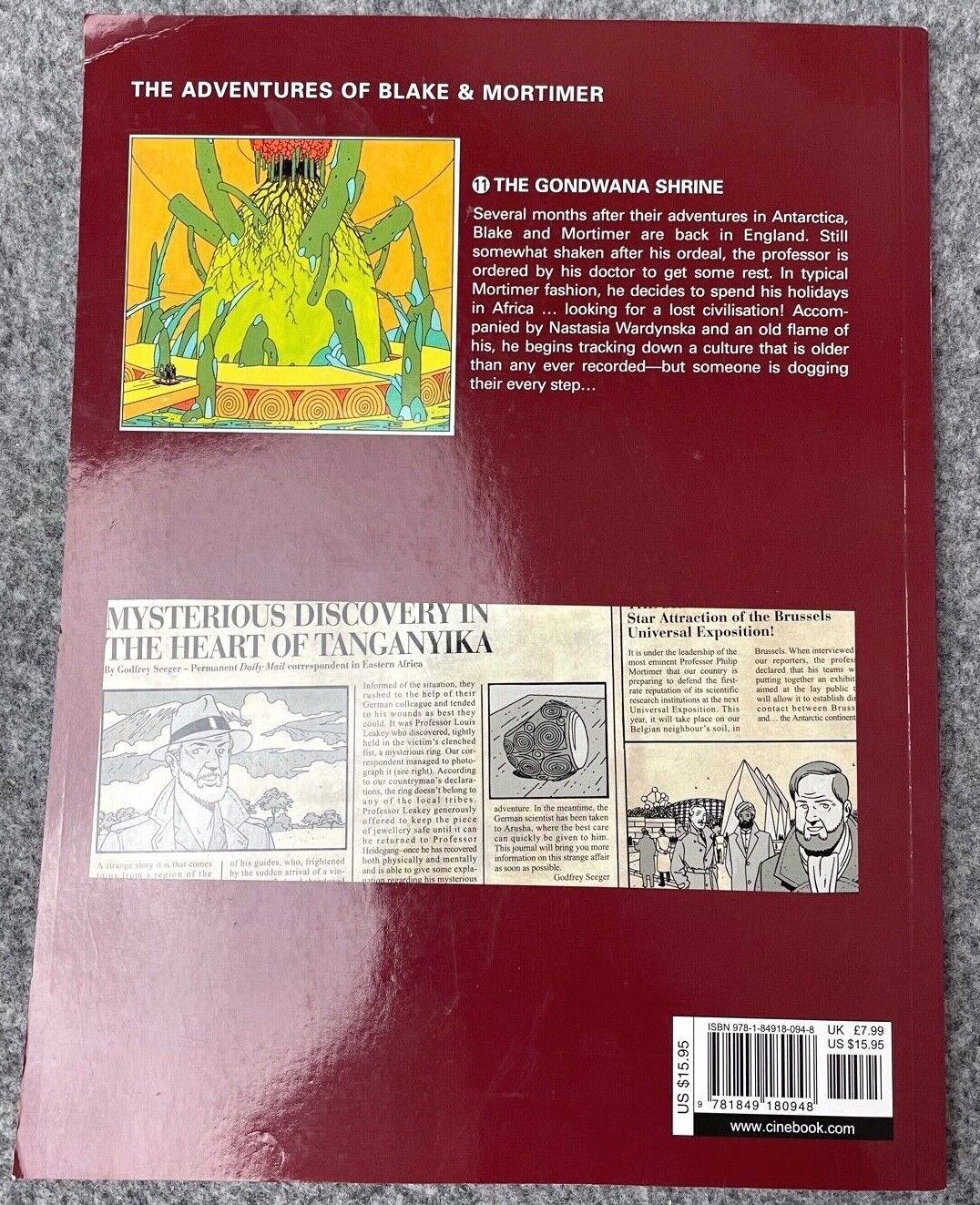 The Gondwana Shrine - Blake & Mortimer Comic Volume 11 - Cinebook UK Paperback Edition
