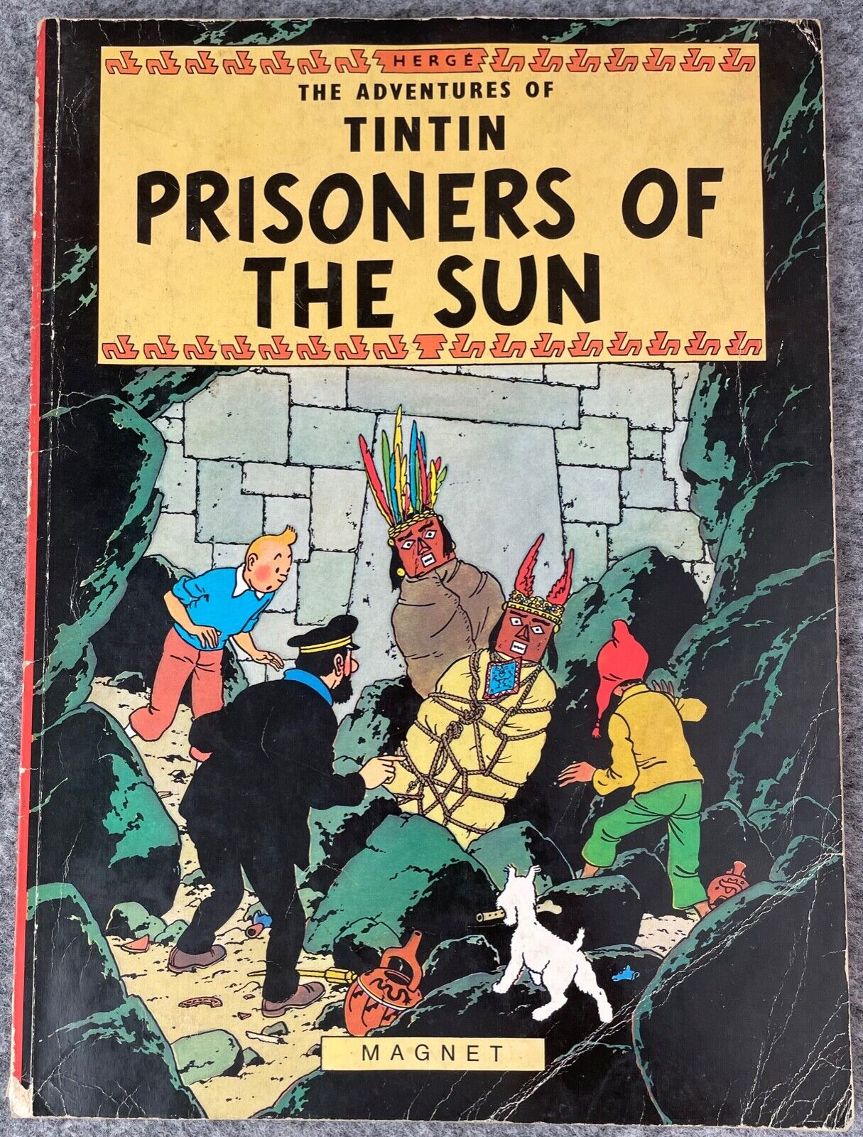 Prisoners of the Sun - Tintin Magnet UK Paperback Edition Book 1980s