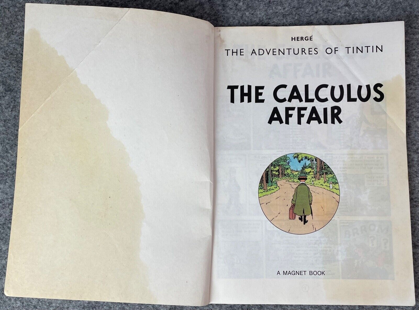 The Calculus Affair - Tintin Magnet UK Paperback Edition Book 1980s