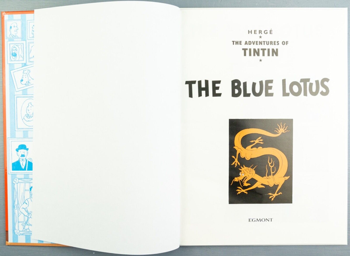 Tintin The Blue Lotus: Egmont 2000s Hardback Book UK Editions