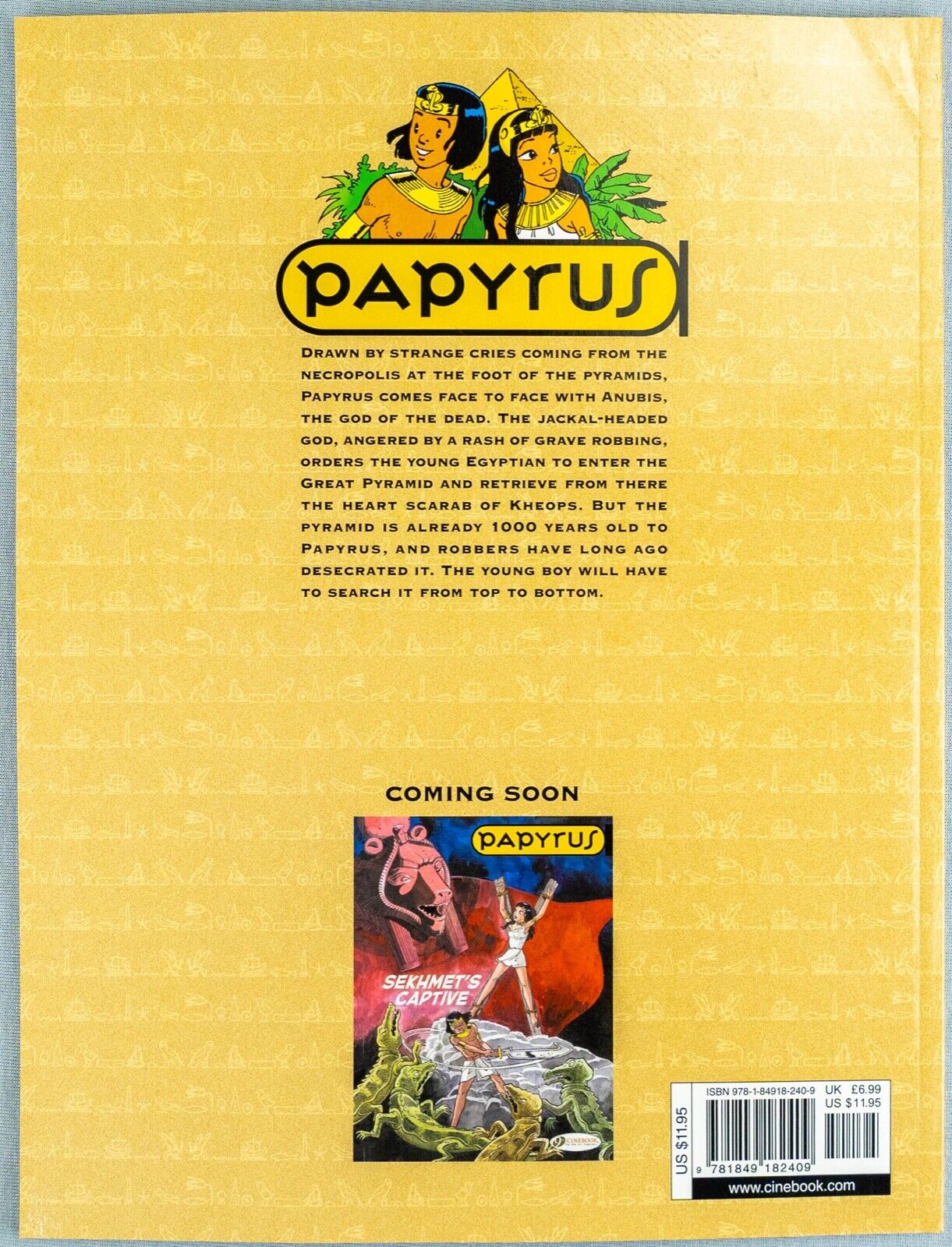 PAPYRUS Volume 6 - The Amulet of the Great Pyramid Cinebook Paperback Comic Book by De Gieter