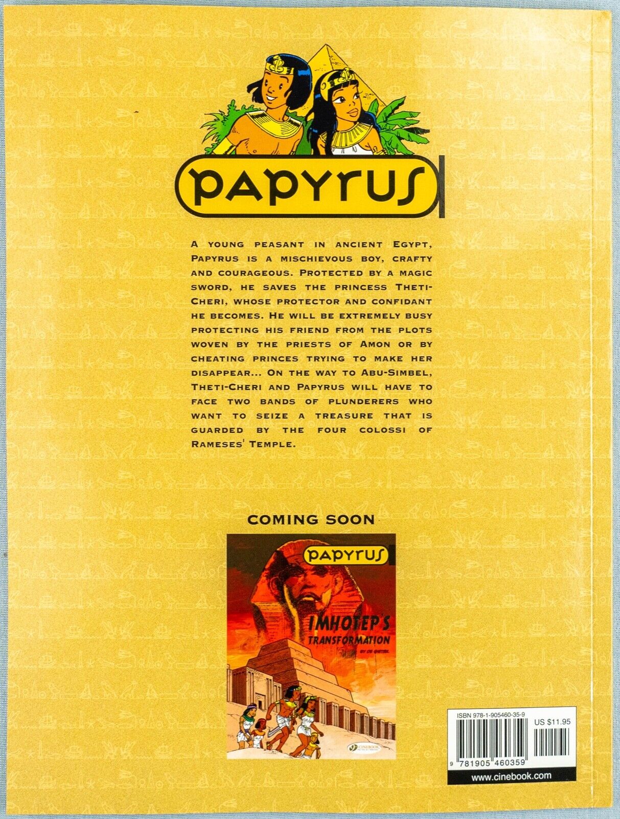 PAPYRUS Volume 1 - The Rameses’ Revenge  Cinebook Paperback Comic Book by De Gieter