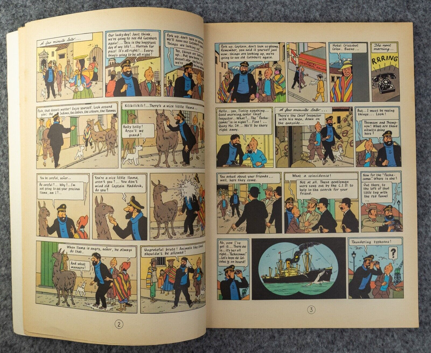 Prisoners of the Sun - Methuen 1973 1st UK Paperback Edition Rare Tintin Book Herge