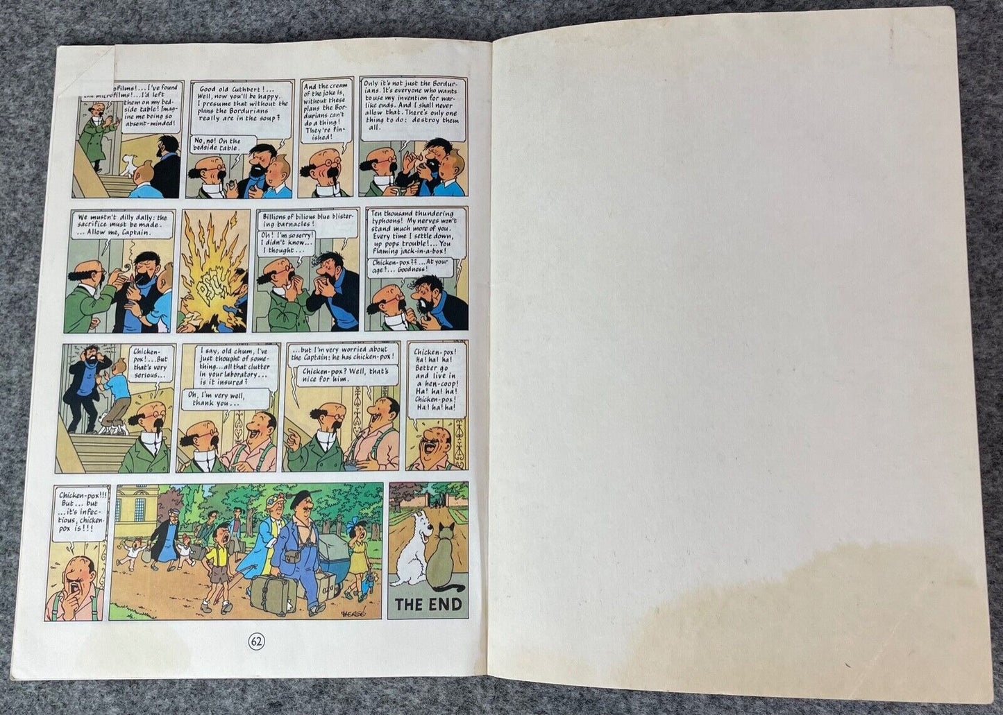 The Calculus Affair - Tintin Magnet UK Paperback Edition Book 1980s