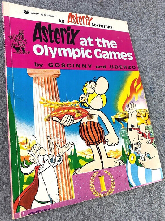 Asterix & the Olympic Games - 1970s Hodder/Dargaud UK Edition Paperback Book Uderzo