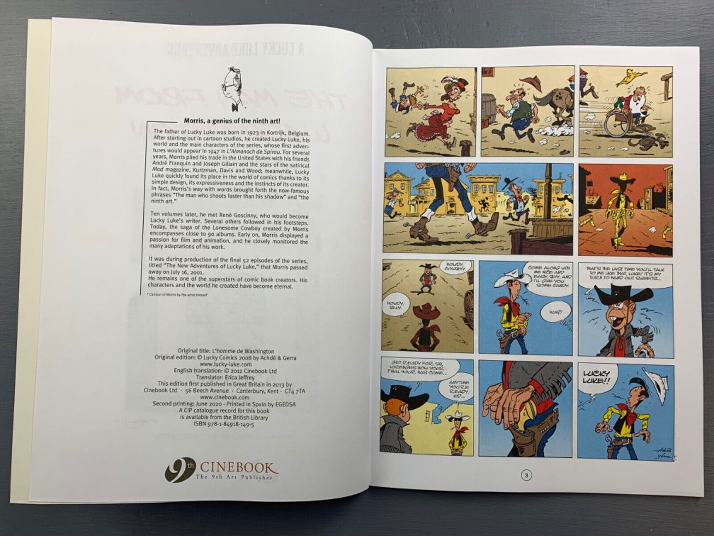 Lucky Luke Volume 39: The Man From Washington - Cinebook Paperback UK Comic Book