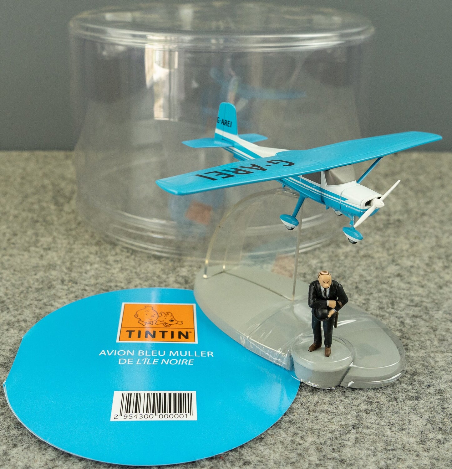Moulinsart Avion Tintin 29543 Mullers Blue Plane: Black Island Hachette Model #23
