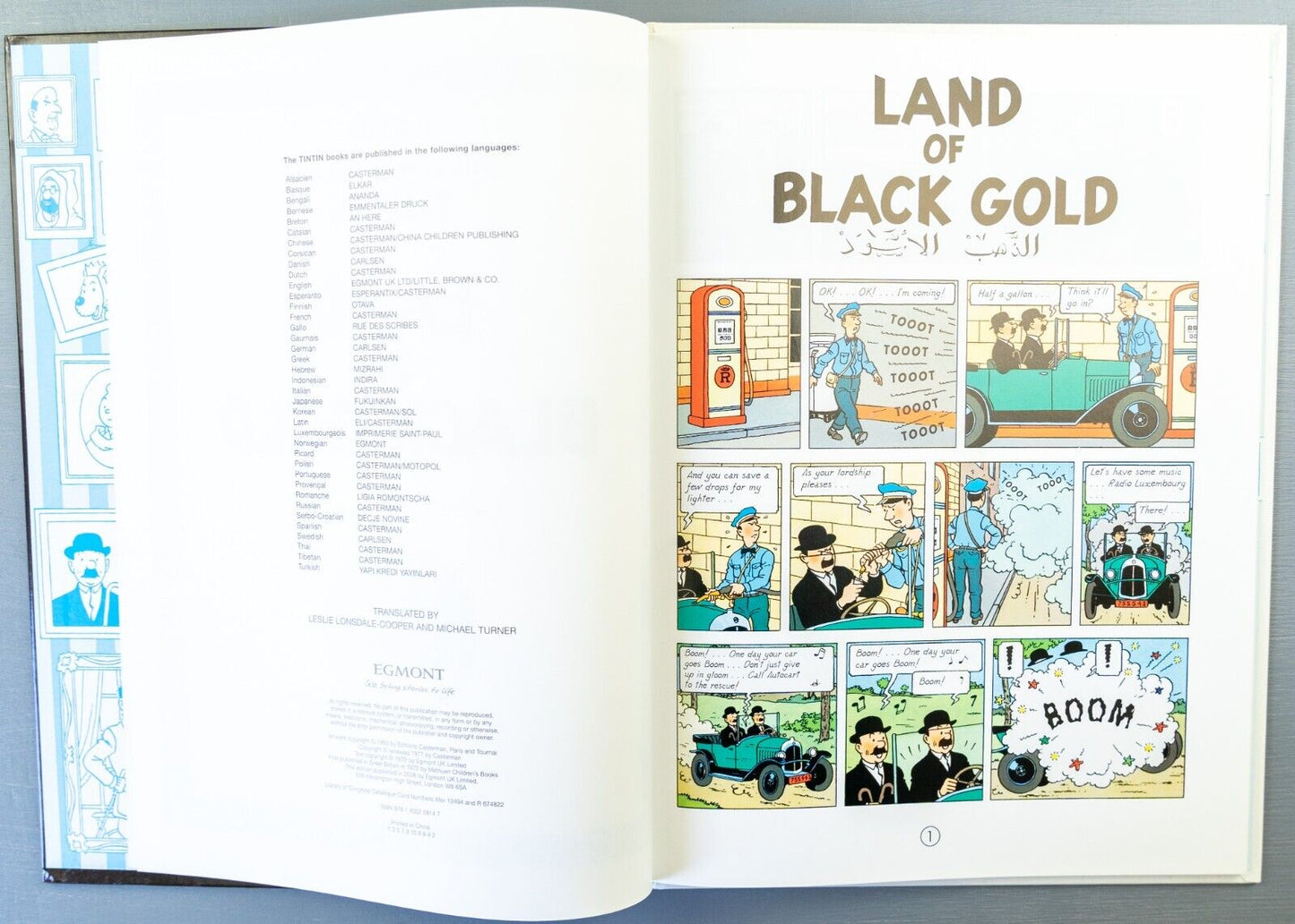 Tintin Land of Black Gold: Egmont 2000s Hardback Book UK Edition