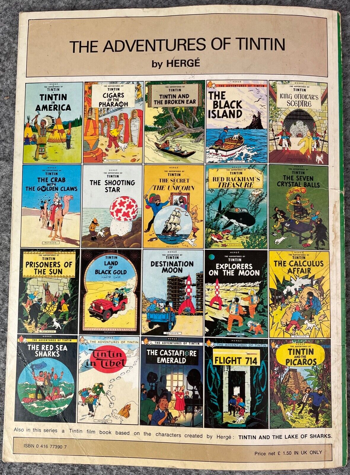 The Calculus Affair - Tintin Magnet UK Paperback Edition Book 1980s