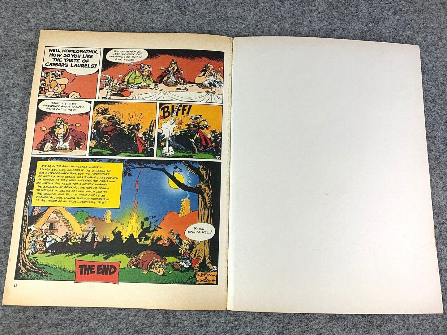 Asterix & the Laurel Wreath - 1970s Hodder/Dargaud UK Edition Paperback Book Uderzo