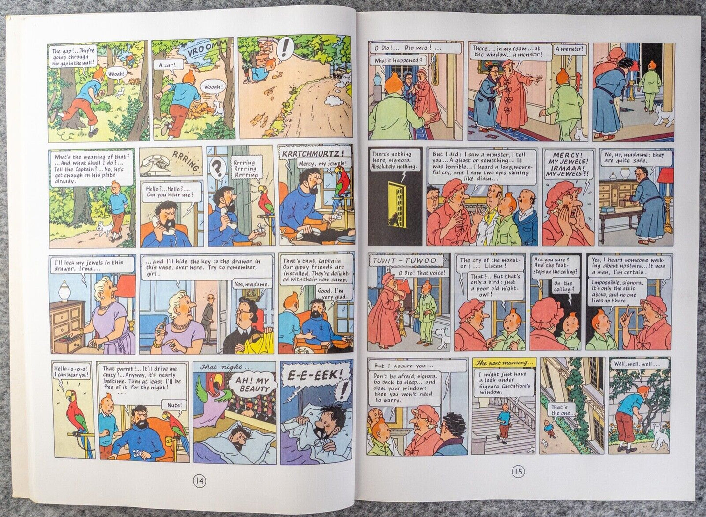 The Castafiore Emerald - Tintin Mammoth UK Paperback Edition Book 1990s