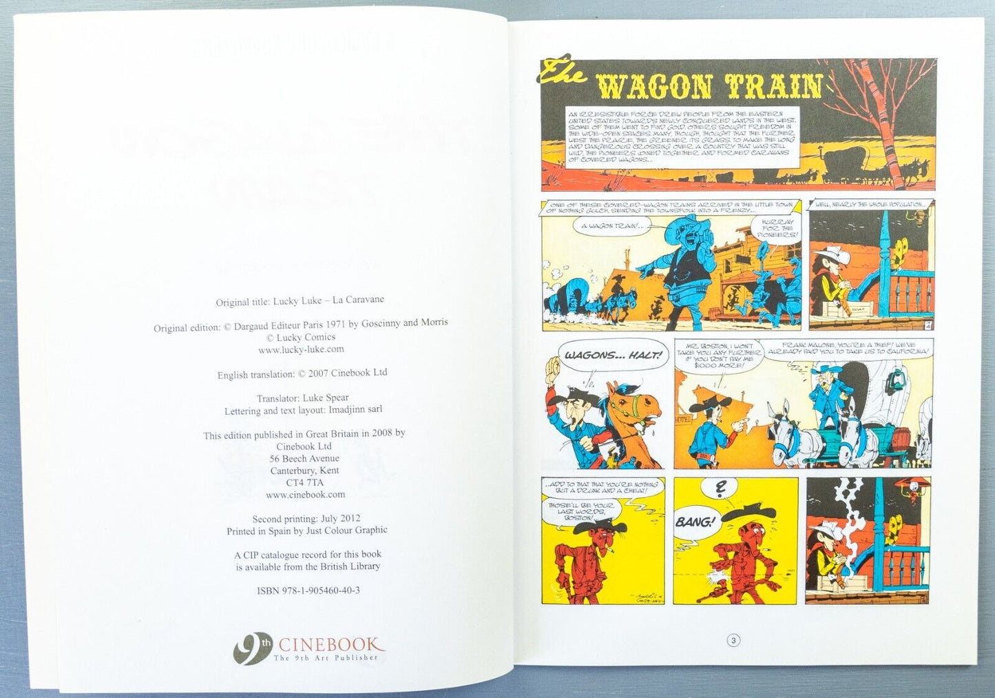 Lucky Luke Volume 9: The Wagon Train - Cinebook Paperback UK Comic Book