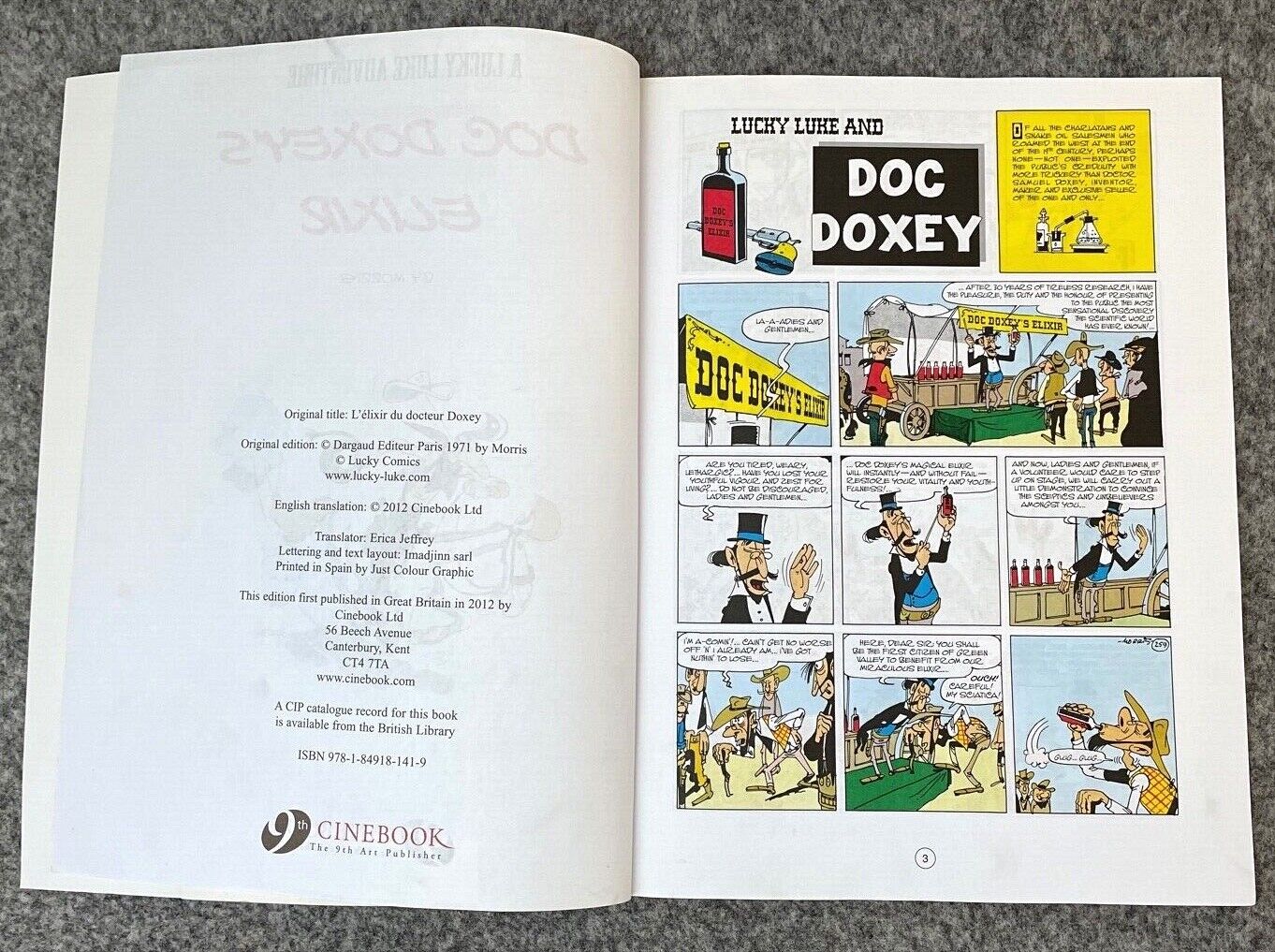 38 Doc Doxey’s Elixir Lucky Luke Cinebook Paperback UK Comic Book
