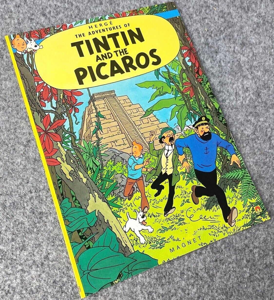 Tintin and the Picaros - Tintin Magnet UK Paperback Edition Book 1980s