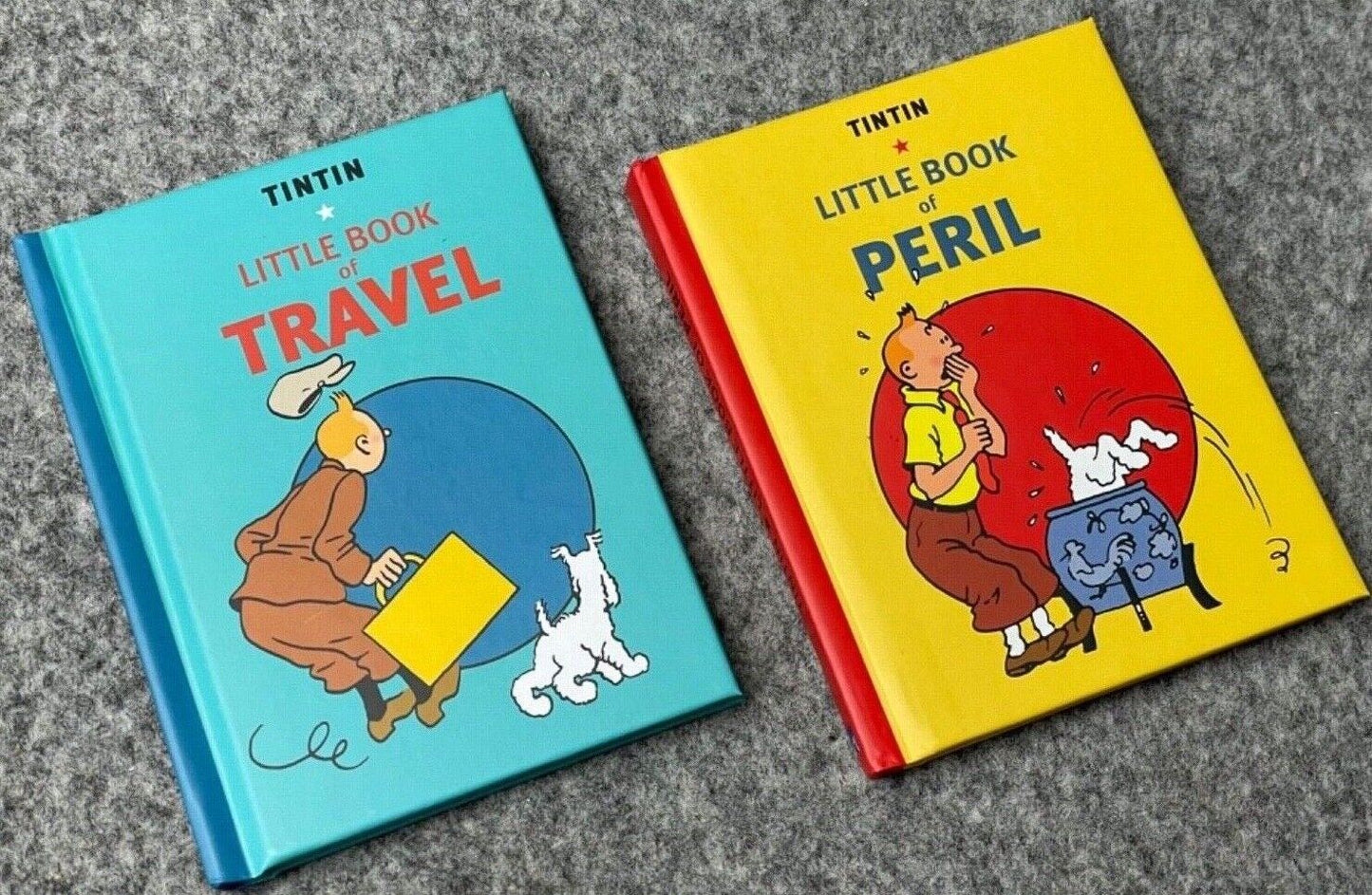 Tintin Little Book Of Travel / Peril UK Edition Hardback Set of 2