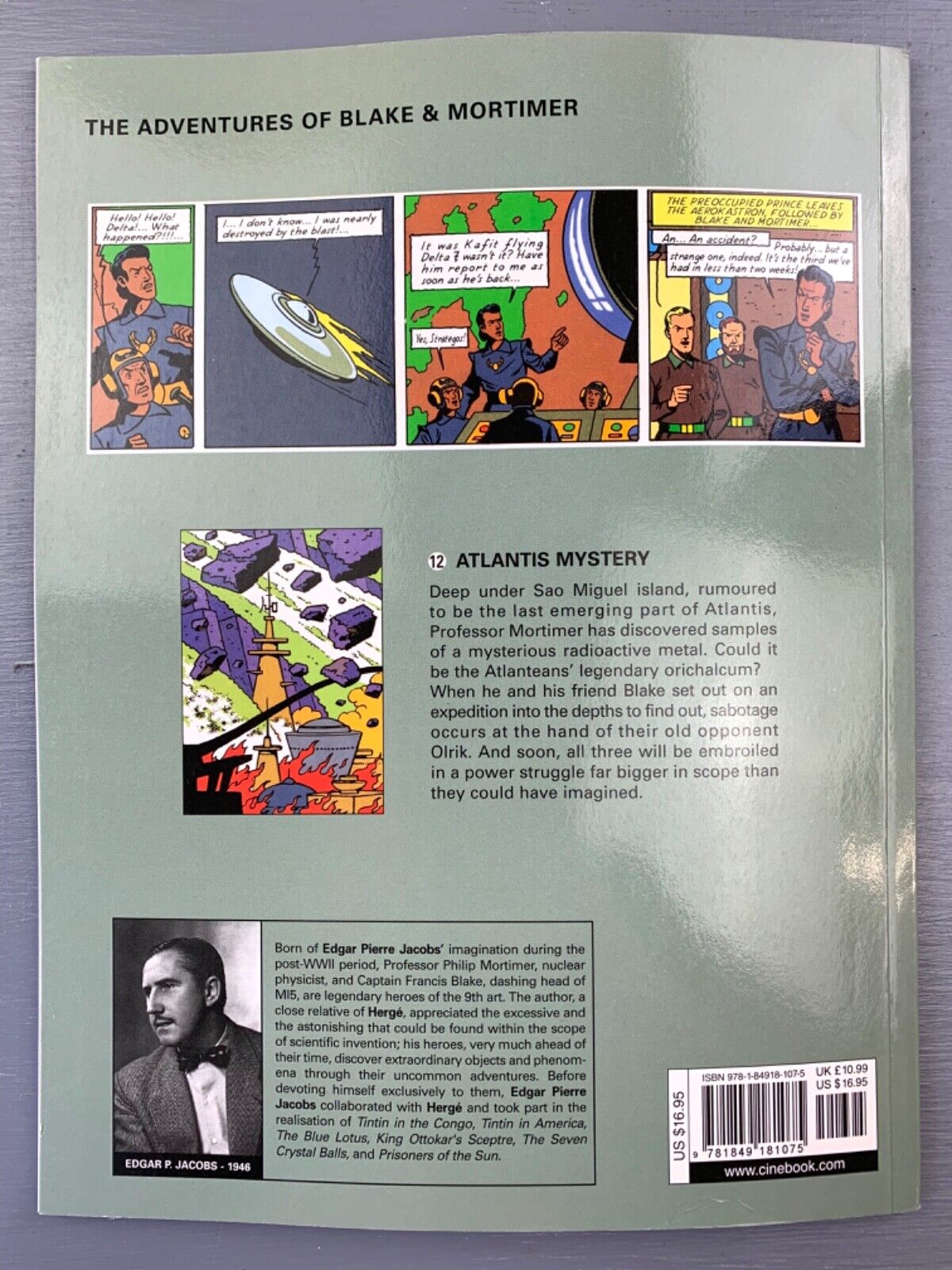 The Atlantis Mystery - Blake & Mortimer Comic Volume 12 - Cinebook UK Paperback Edition