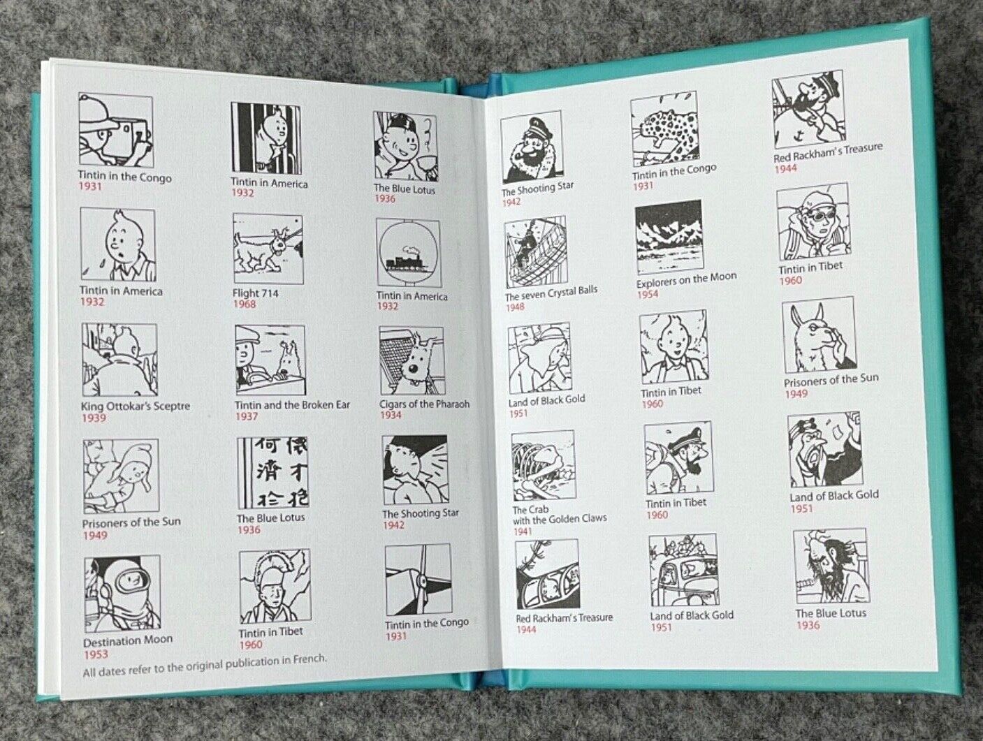 Tintin Little Book Of Travel UK Edition Hardback Moulinsart