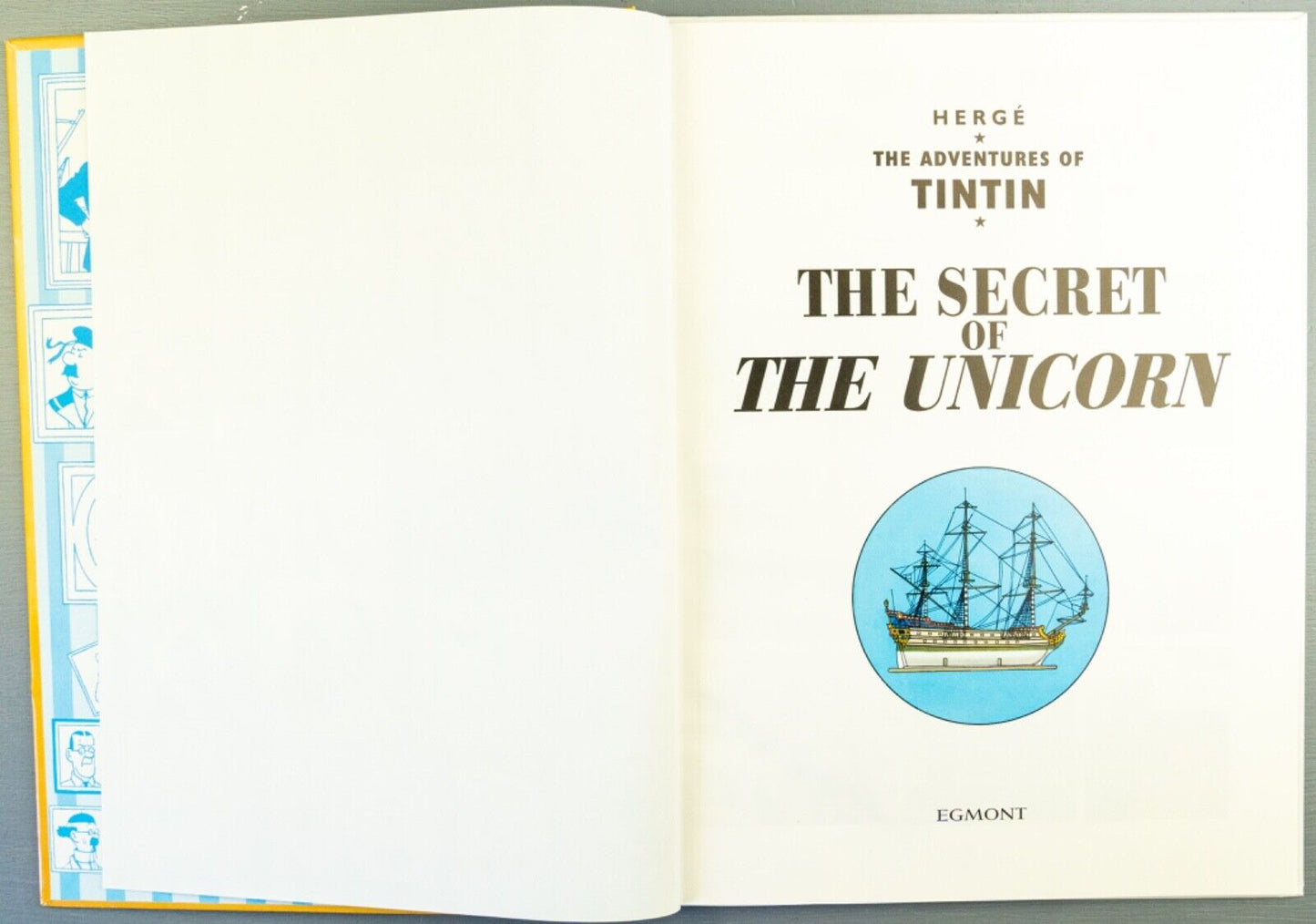 Tintin The Secret of the Unicorn: Egmont 2000s Hardback Book UK Edition