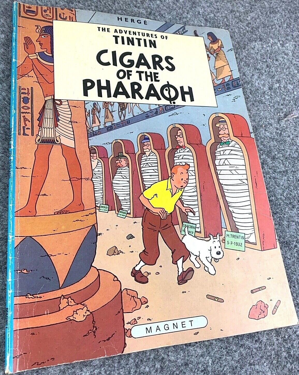 Cigars of the Pharaoh - Tintin Magnet UK Paperback Edition Book 1980s