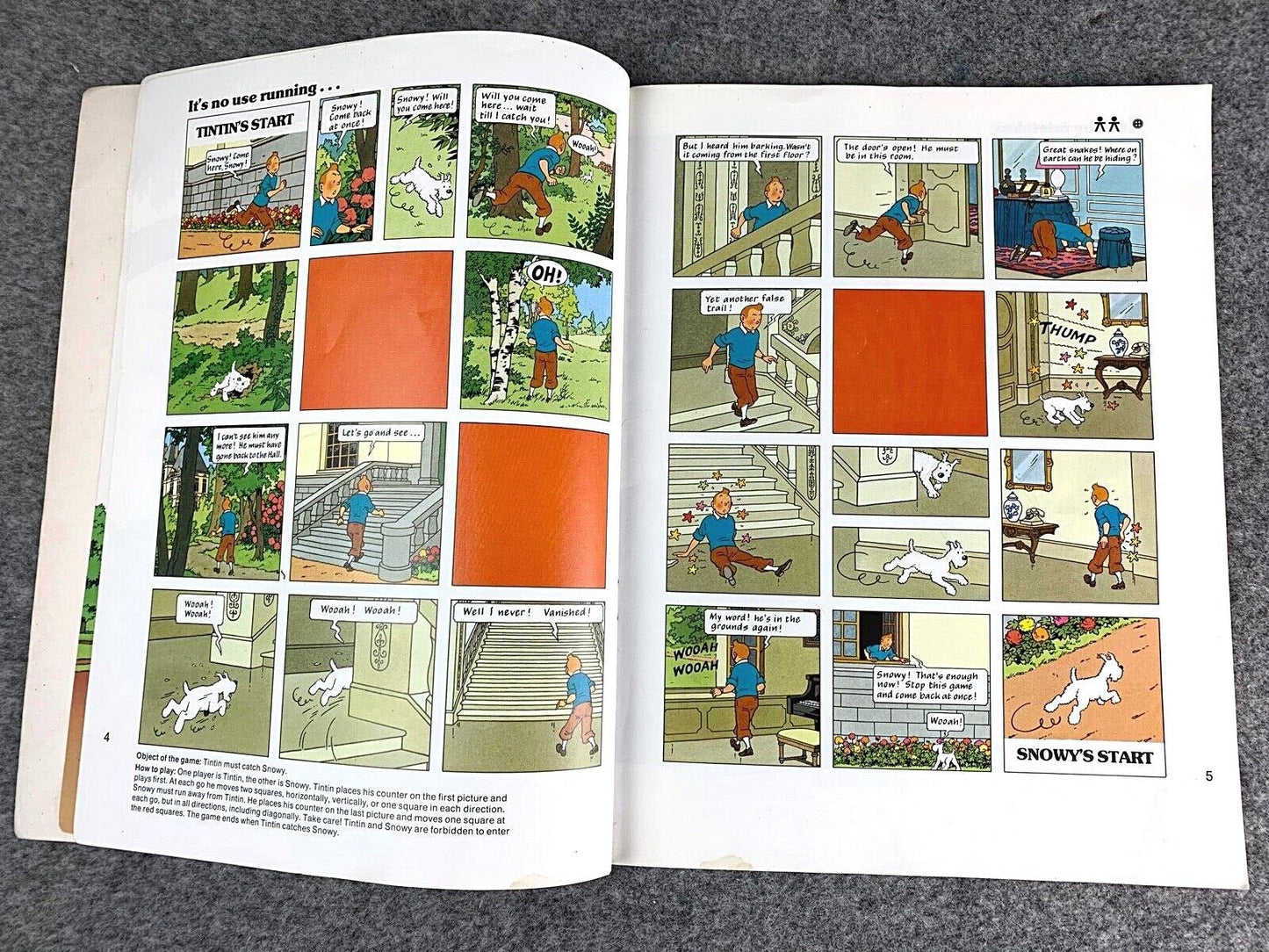 The Tintin Games Book - Vintage Tintin Mammoth UK Paperback Edition Book 1990