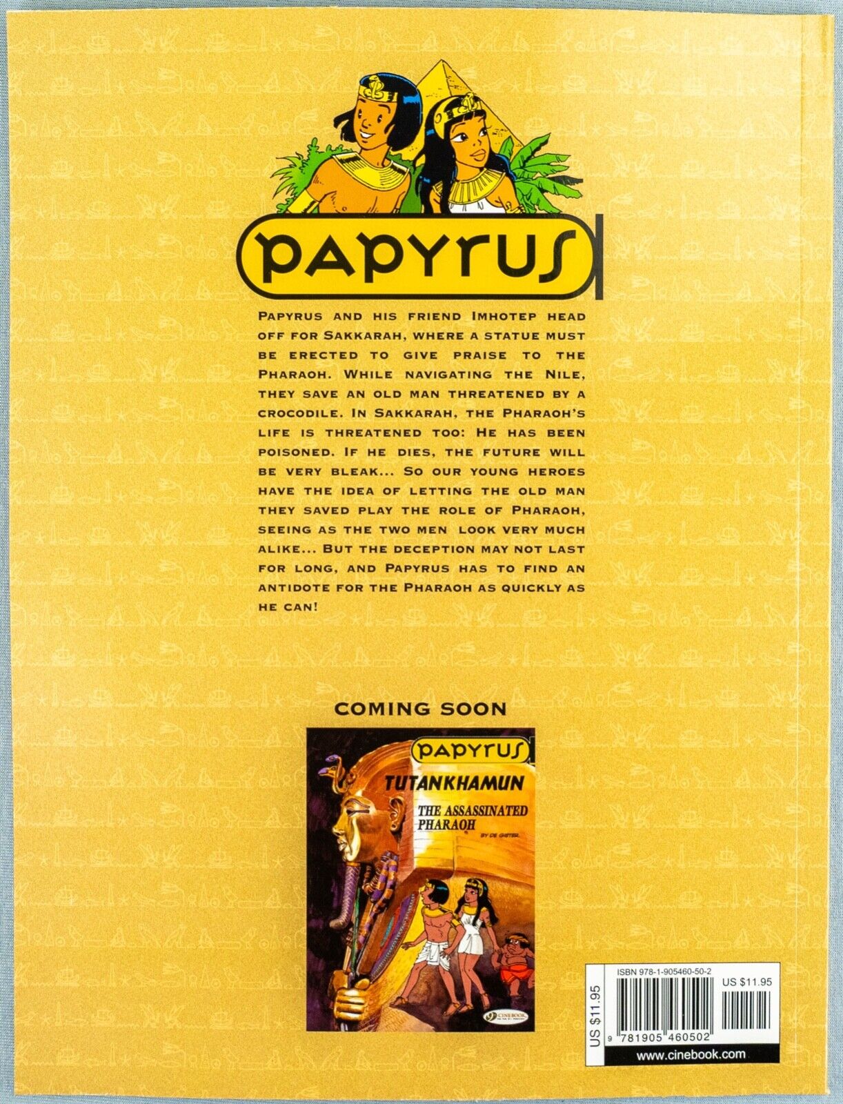 PAPYRUS Volume 2 - Imhotep’s Transformation  Cinebook Paperback Comic Book by De Gieter