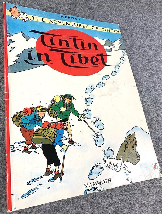 Tintin in Tibet - Tintin Mammoth UK Paperback Edition Book 1990s