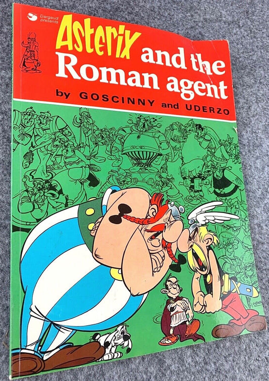 Asterix & the Roman Agent - 1970s Hodder/Dargaud UK Edition Paperback Book Uderzo