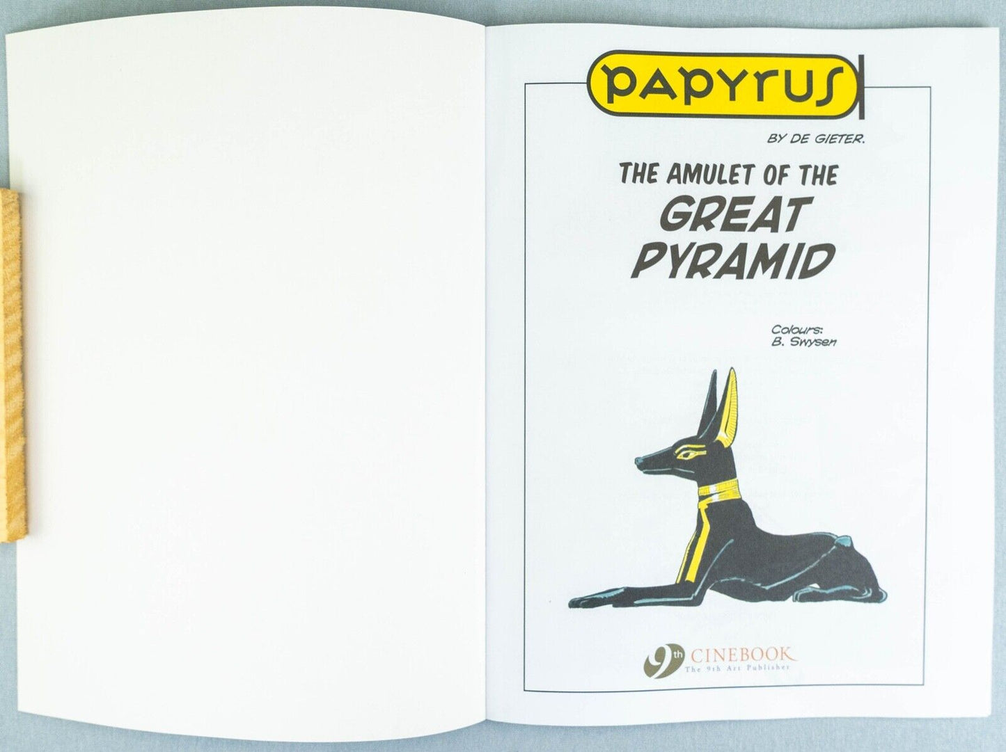 PAPYRUS Volume 6 - The Amulet of the Great Pyramid Cinebook Paperback Comic Book by De Gieter