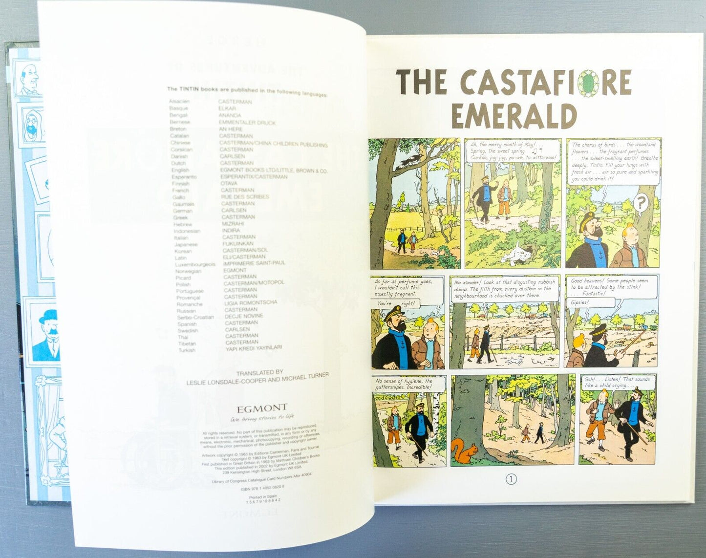 Tintin The Castafiore Emerald: Egmont 2000s Hardback Book UK Editions