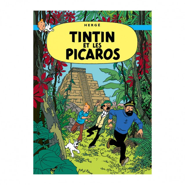 Tintin Et Les Picaros: Large Tintin Title Cover Poster by Moulinsart 50x70cm