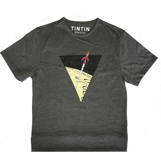 Moulinsart "Rocket Grey" Adult T-Shirt: Grey Cotton T Shirt - ML Hergé