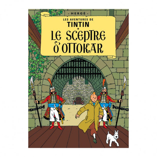 Le Sceptre Ottokar: Large Tintin Title Cover Poster by Moulinsart 50x70cm