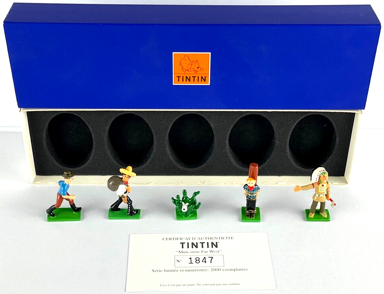 Pixi Mini Serie Tintin Set 46947 "Amerique: Far West" 2003 5x Metal Figurines