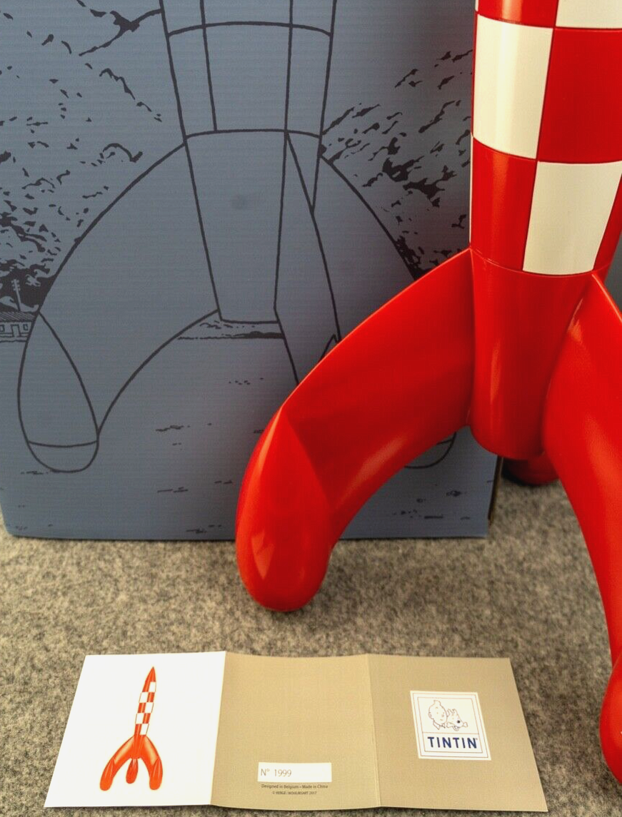 Statuette Moulinsart Tintin 46994 Moon Rocket 60cm Rare Resin Model 2017
