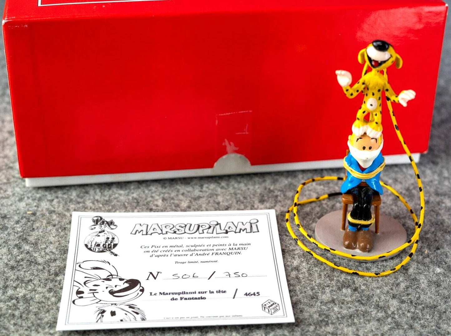 Pixi Spirou Figurine 4645+4789 Marsupilami & Fantasio 1993 Rare Metal Figure