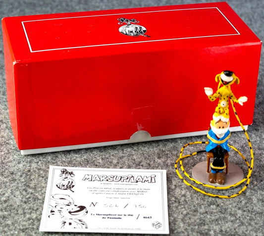 Pixi Spirou Figurine 4645+4789 Marsupilami & Fantasio 1993 Rare Metal Figure