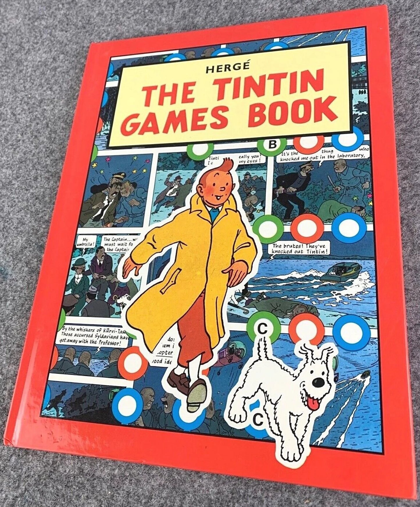 The Tintin Games Book - Methuen 1989 2nd Reprint Edition UK Hardback Rare book Herge EO