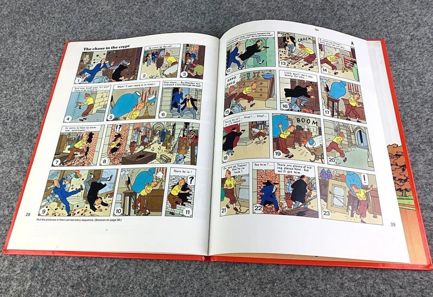 The Tintin Games Book - Methuen 1989 2nd Reprint Edition UK Hardback Rare book Herge EO