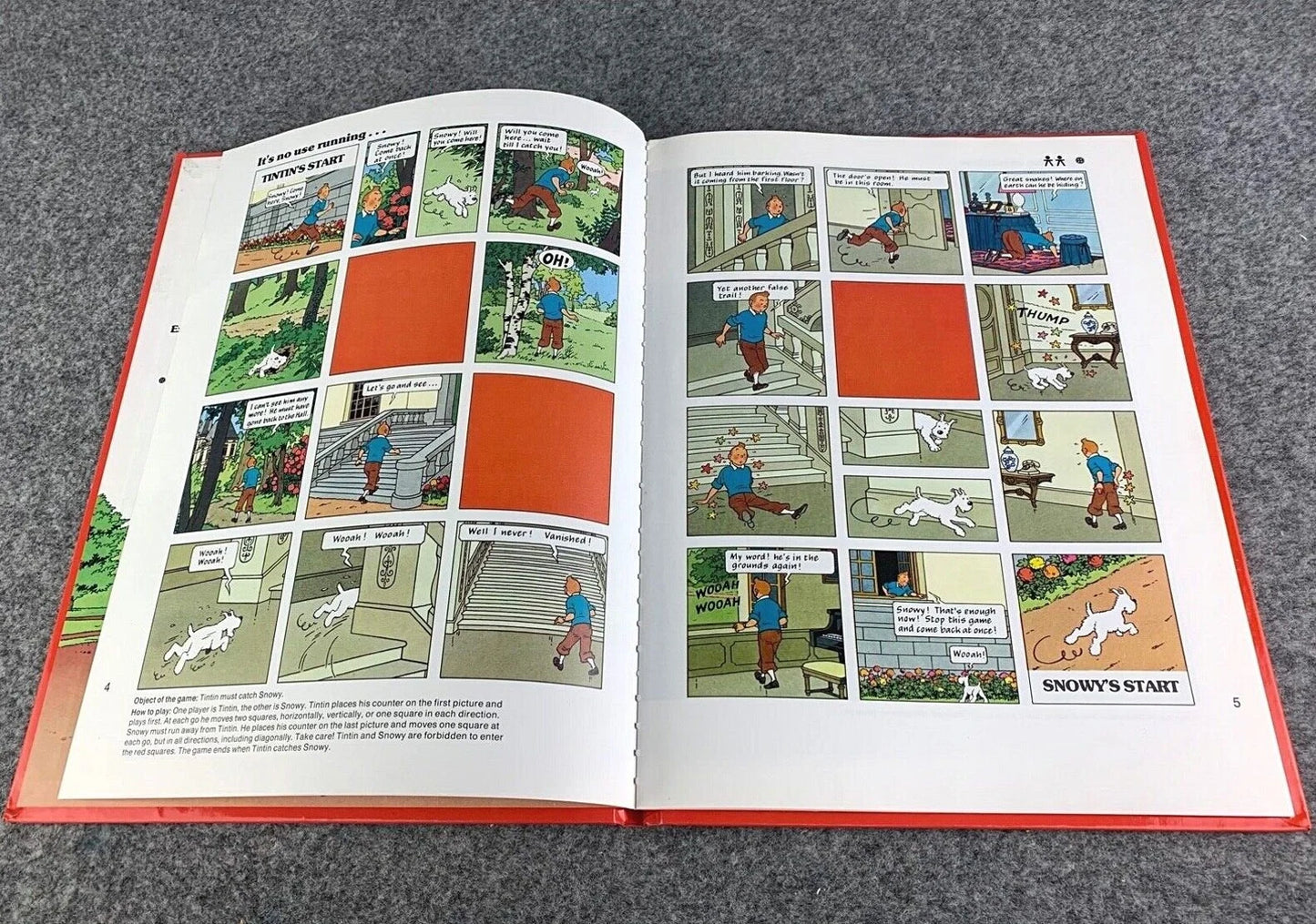 The Tintin Games Book - Methuen 1989 2nd Reprint Edition UK Hardback Rare book Herge EO