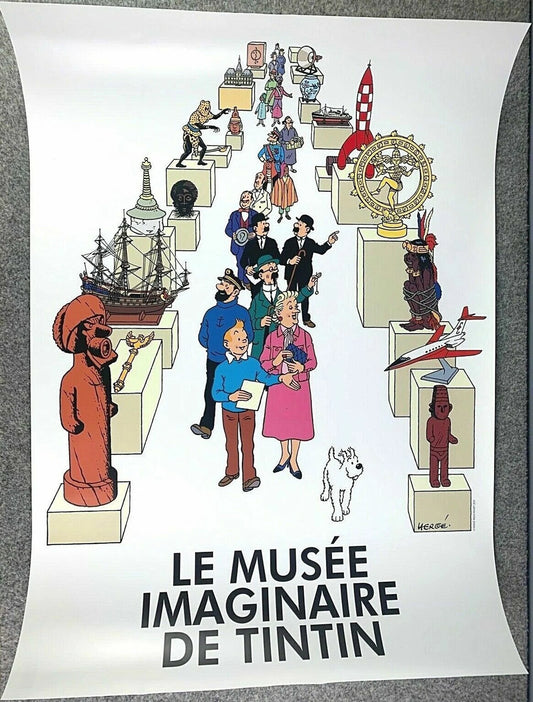 Rare Ltd Moulinsart Poster: Le Musee Imaginaire Tintin 230041 Herge 50x70cm