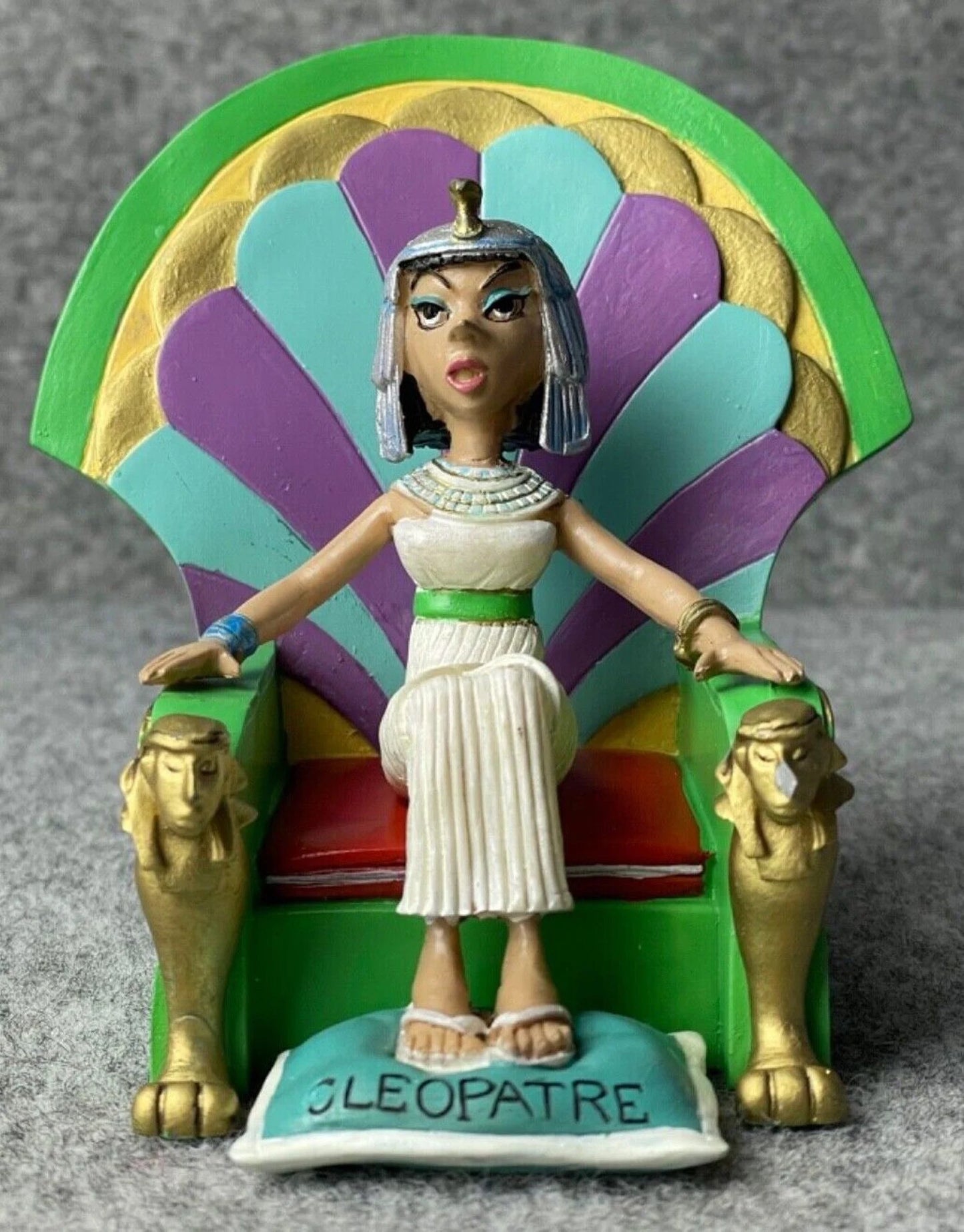 Plastoy Asterix Figurine #26 Cleopatra & Throne Editions Rene 14cm Model Figure