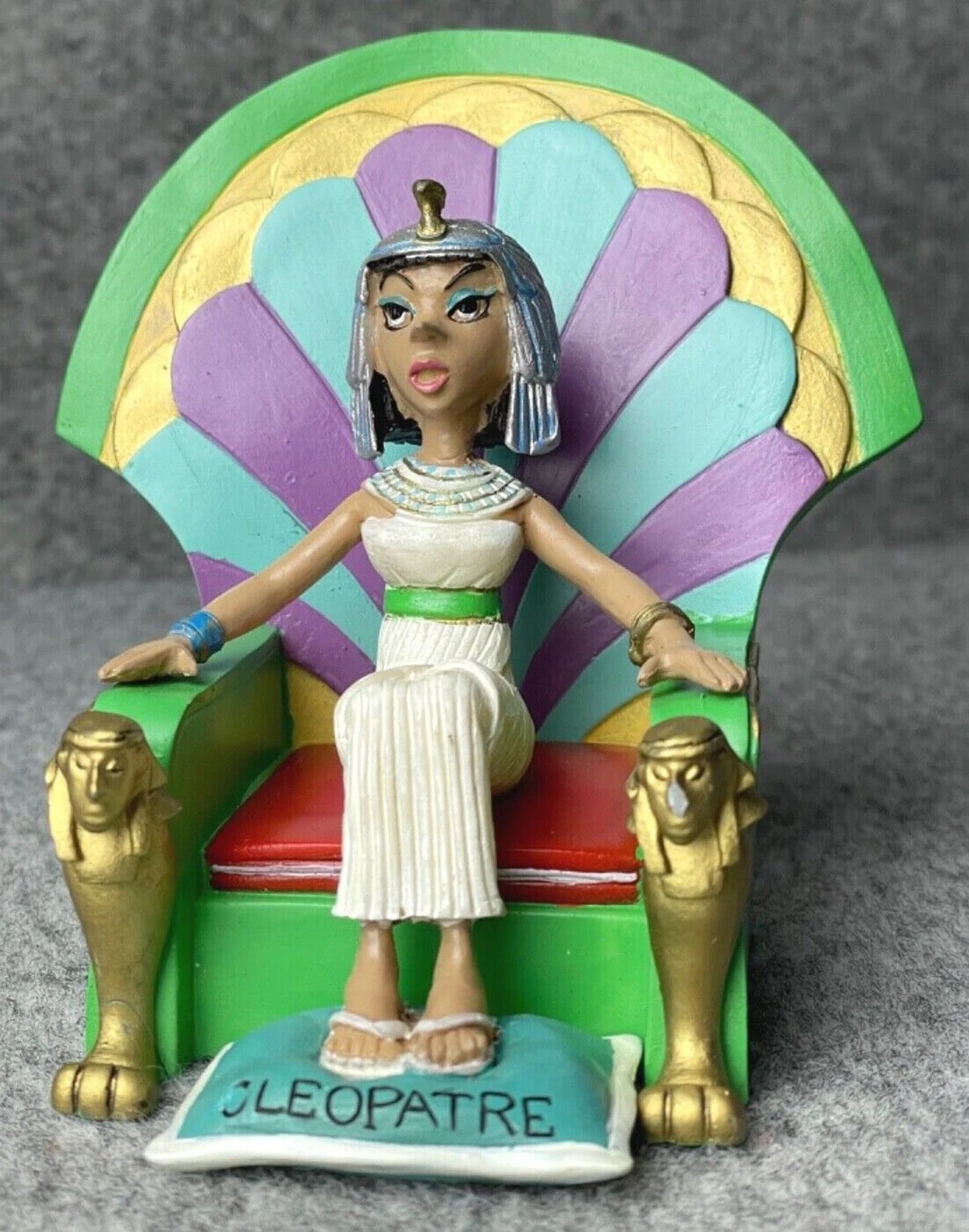 Plastoy Asterix Figurine #26 Cleopatra & Throne Editions Rene 14cm Model Figure