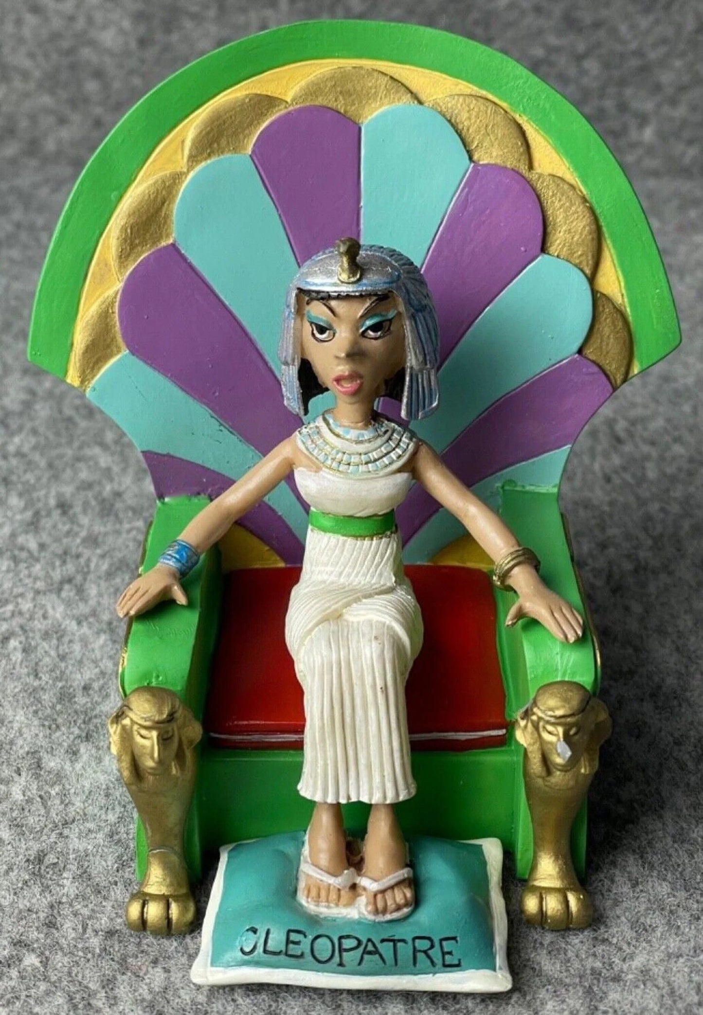 Plastoy Asterix Figurine #26 Cleopatra & Throne Editions Rene 14cm Model Figure